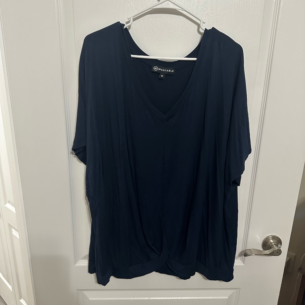 Wantable navy vneck tshirt